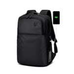 RAHALA 402 15.6-inch Laptop Travel Waterproof Multi-function Backpack With USB-port – Black
