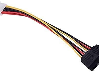 Ata Sata Y-Splitter Hard Drive Power Adapter Cable 4pin Ide to 2 Serial