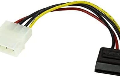 StarTech.com 6in 4 Pin LP4 to SATA Power Cable Adapter - LP4 to SATA - 6in LP4 to SATA Cable - 4 pin to SATA power