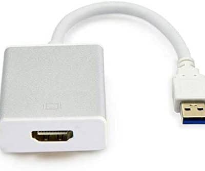 Adapter Converter USB 3.0 to HDMI HD 1080P Video Cable White