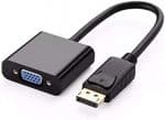 Displayport To VGA Adapter Supports 1080P Black