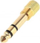 Gold 1/8 3.5mm Female to 6.5mm 1/4 Male Headphone Stereo Audio Jack Adapter Plug