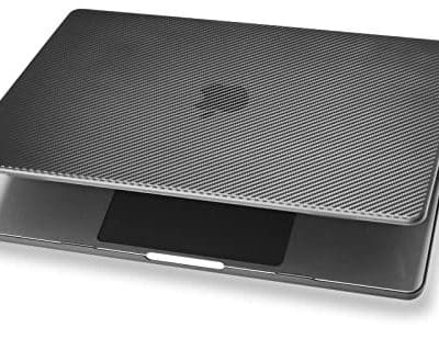 Compatible with MacBook Pro 14 inch Case Cover 2021 2022 Model A2442 with M1 Pro / M1 Max Touch ID, Carbon Fiber Texture Slim Fit Anti-Fingerprint Hard Shell Case, Black