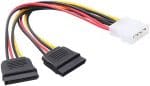 Keendex 1918 Male IDE Sata Cable, 4 Pin to 15 Pin - Multi Color