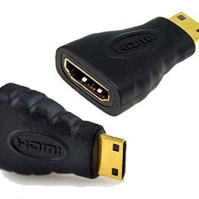 HDMI Female to Mini HDMI Male Adapter Converter (Black)