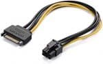 15pin SATA Power to 6pin PCI-e PCI Express Adapter Cable for Video Card