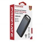 Promate Solar Power Bank 20000mAh Portable Outdoor Fast Charging 2.4A Dual USB Port