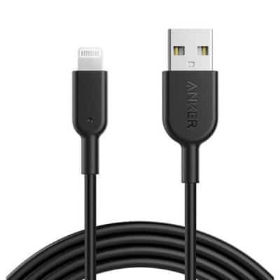 Anker Powerline II with lightning connector 3ft Black