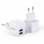 Anker 2-Pack Dual Port 12W Wall Charger with Foldable Plug, PowerPort mini for iPhone XS/ X / 8 / 8 Plus, iPad, Samsung , HTC, Moto, and More