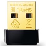 محول TP-Link اللاسلكي N N N Wireless N USB، 150 ميجابت في الثانية، أسود - TL-WN725N